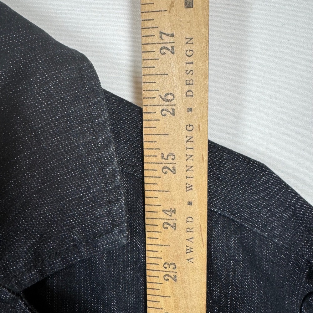 Destiny Platinum Denim‎ Blazer Jacket Dark Wash Fitted Career Women's Sz XL - Picture 5 of 9